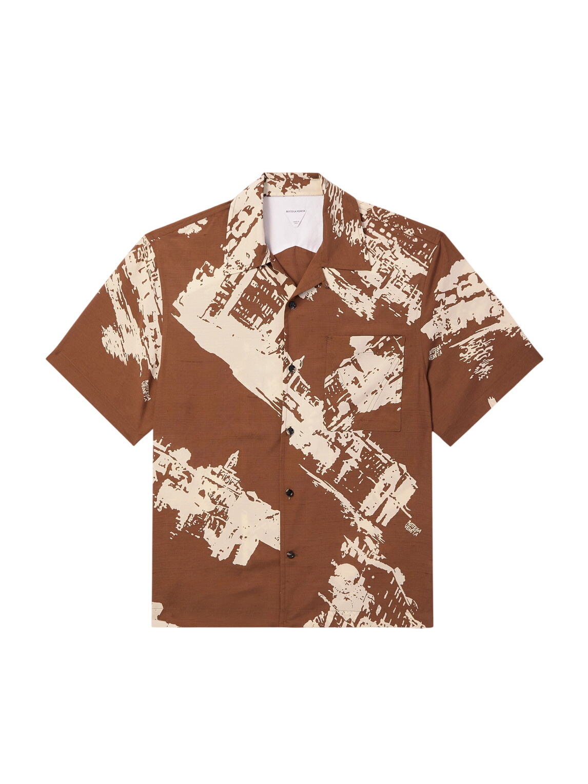 Bottega Veneta Gray & White Striped Shirt Bottega Veneta