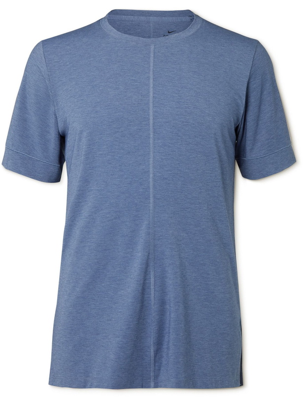 Photo: NIKE TRAINING - Slim-Fit Dri-FIT Yoga T-Shirt - Blue