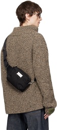 Maison Margiela Brown Half-Zip Sweater
