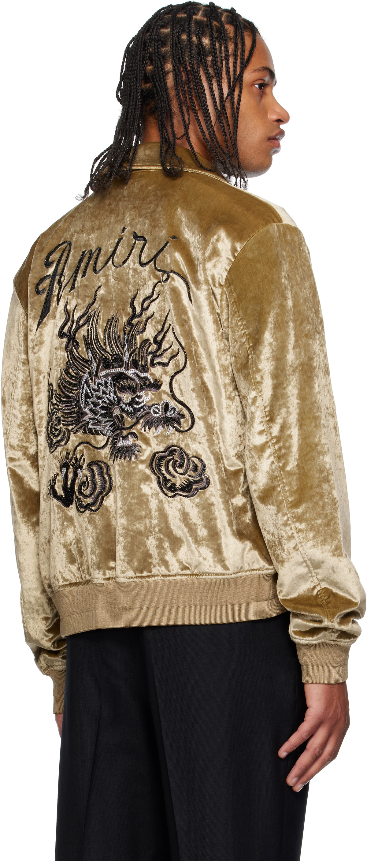 AMIRI Gold Dragon Velvet Jacket Amiri