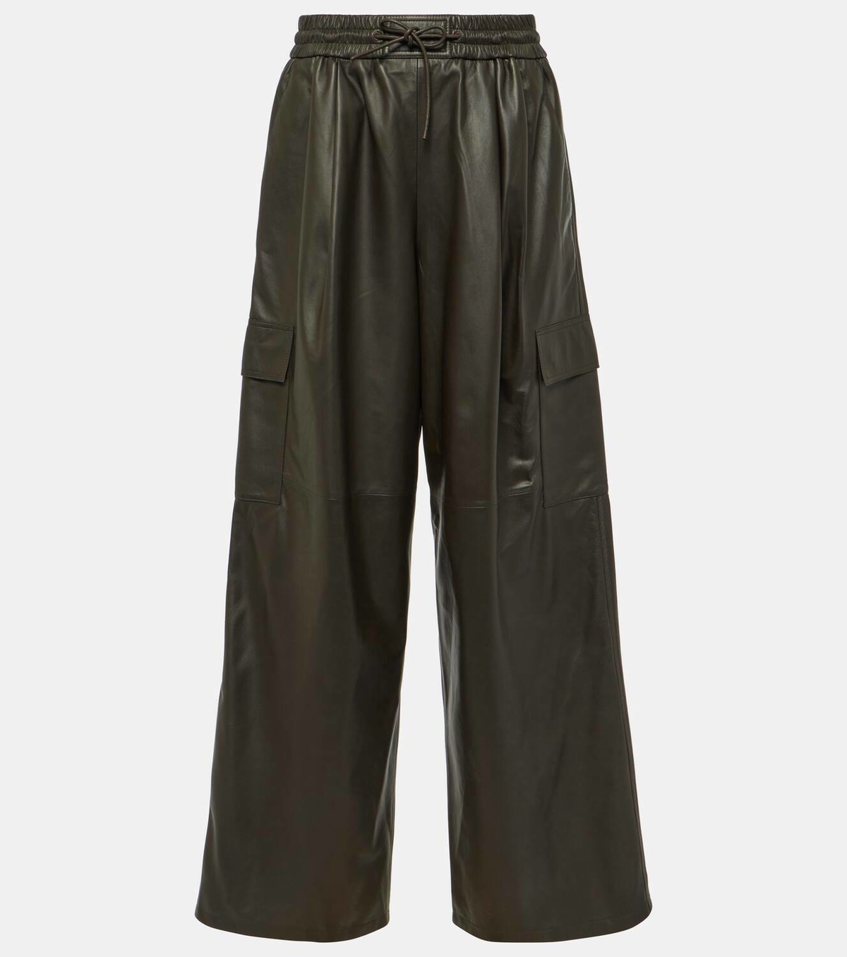 Yves Salomon Leather cargo pants