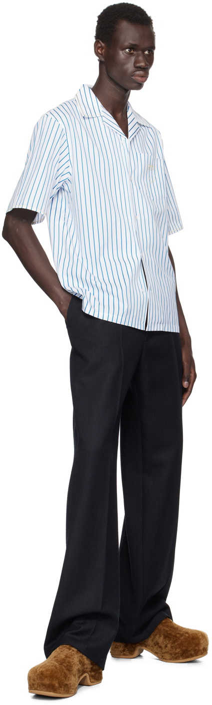 Marni Blue & White Striped Shirt Marni