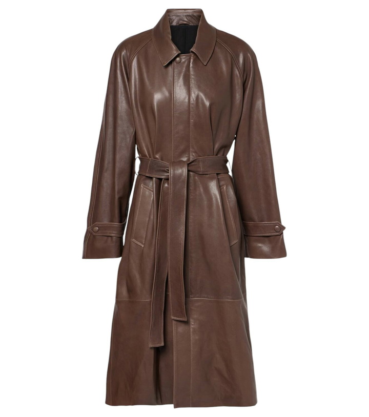 Photo: Nour Hammour Isolde belted leather coat