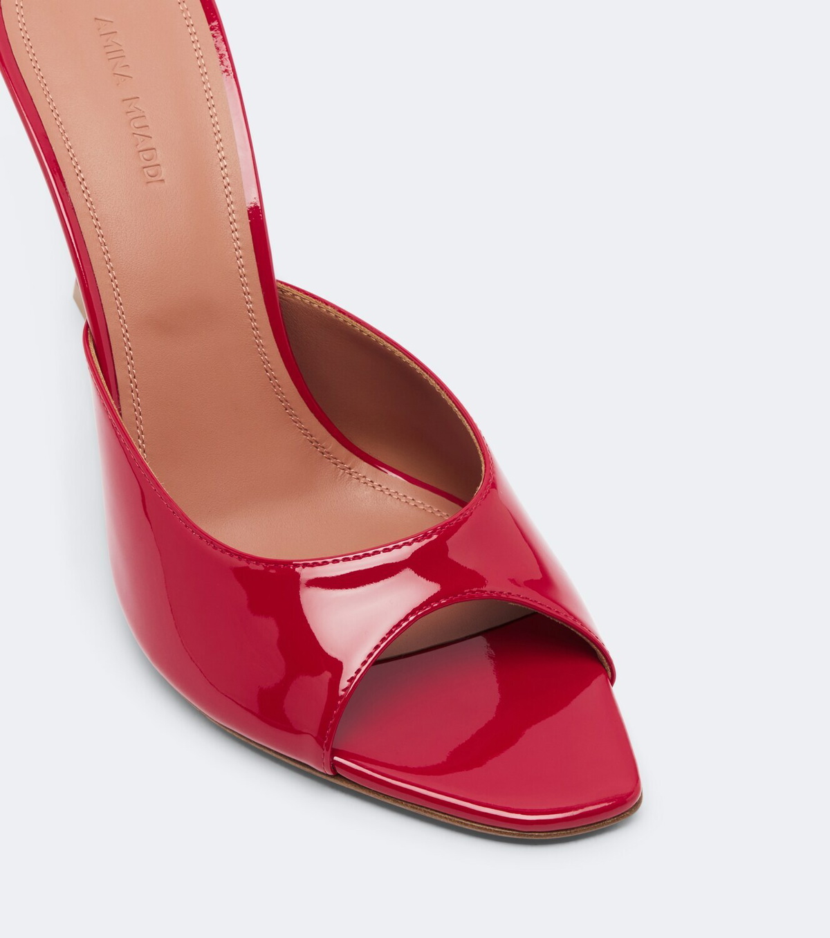 Amina Muaddi Alexa patent leather mules
