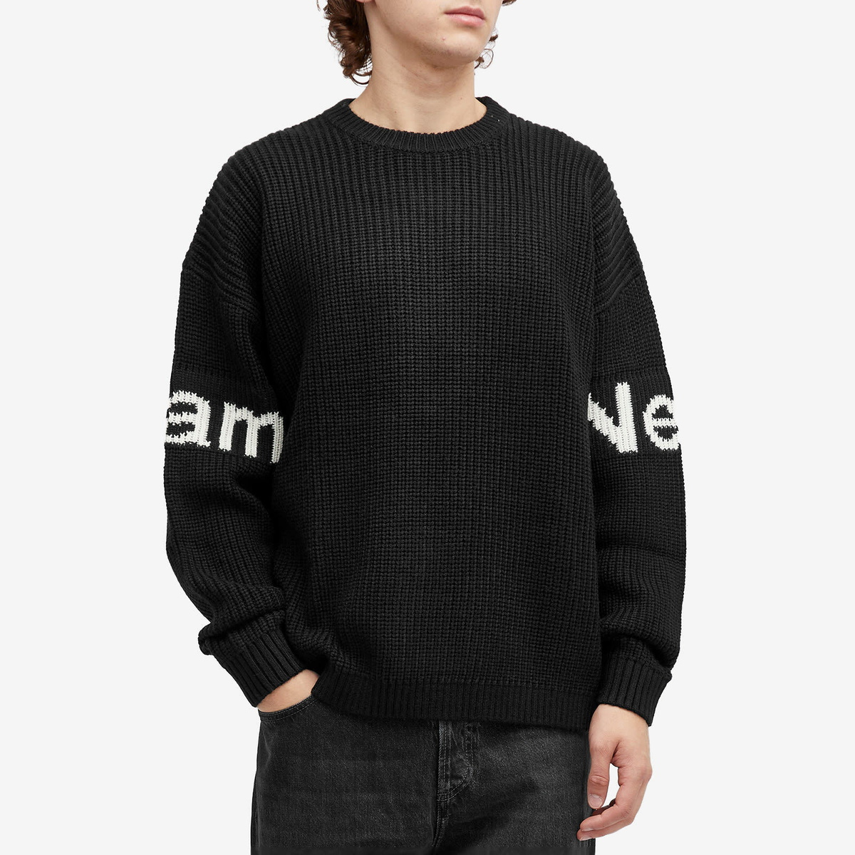 New Amsterdam Surf Association Men's New Amsterdam Name Knit Sweatshirt in Black