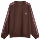 Needles Men's Poly Smooth Crew Neck Sweatshirt in Brown