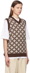 Manors Golf Brown Wool & Acrylic Vest