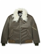 Our Legacy - Glyptodon Faux Fur and Suede-Trimmed Shell Jacket - Green