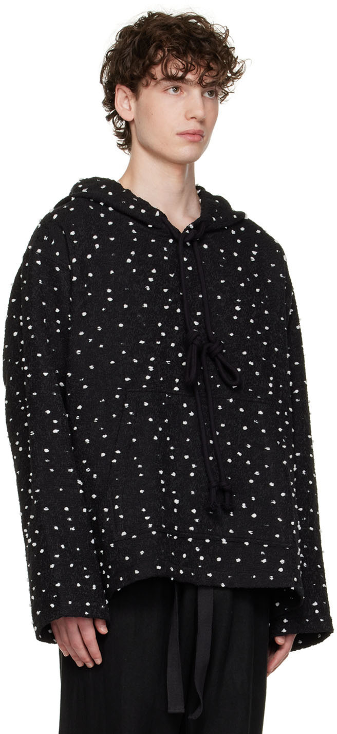 COMMAS Black Polka Dot Hoodie