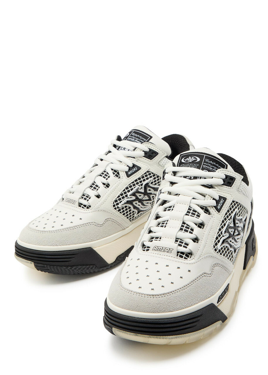 Amiri MA-94 Panelled Leather Sneakers White And Black