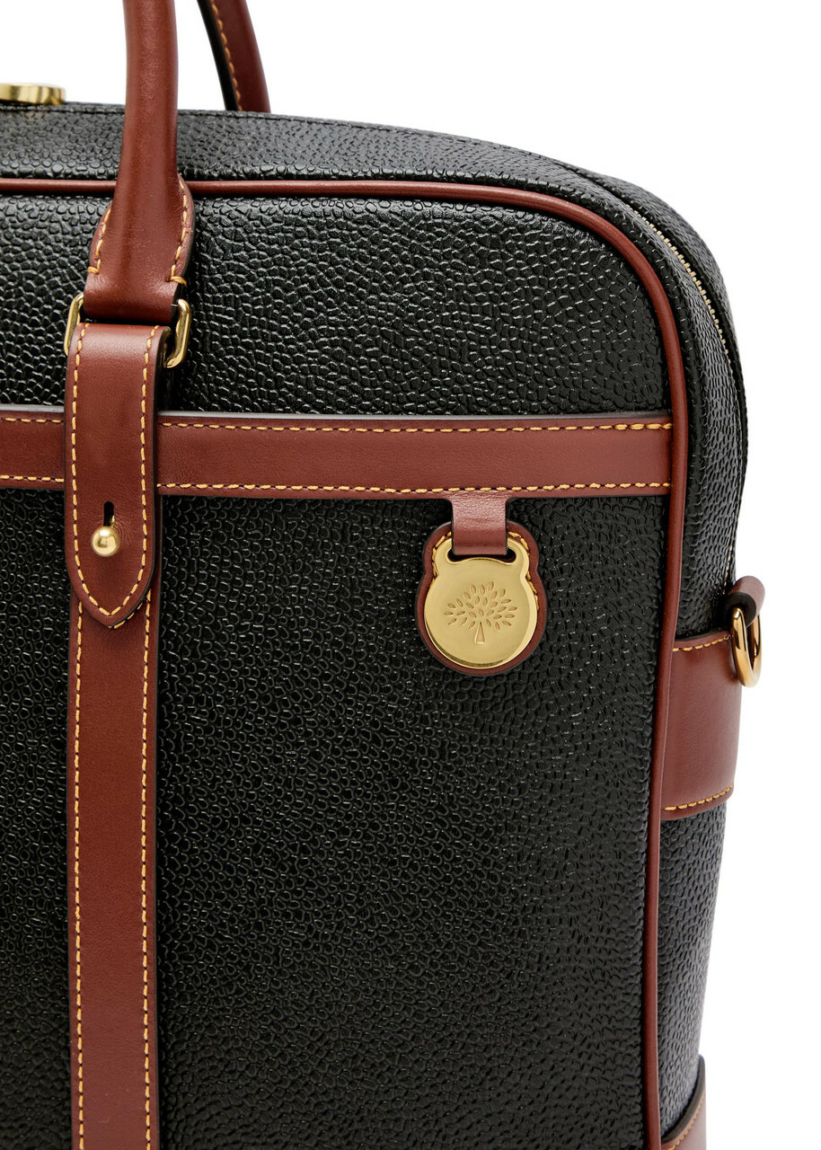 Mulberry Heritage Grained Leather Briefcase - Black - One Size