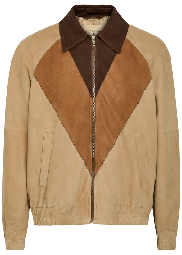 Photo: Valentino Garavani Panelled Suede Jacket Multicoloured 1