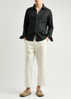Gusari Utility Linen Shirt Black