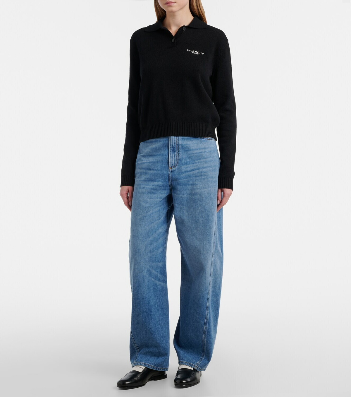 Givenchy Logo wool and cashmere polo sweater