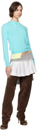 ALL-IN White & Gray Sweatshort Miniskirt
