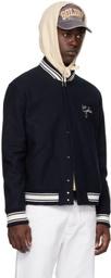 Golden Goose Navy Slim-Fit Bomber Jacket