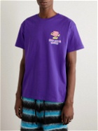 SKY HIGH FARM - Flatbrush Printed Organic Cotton-Jersey T-Shirt - Purple