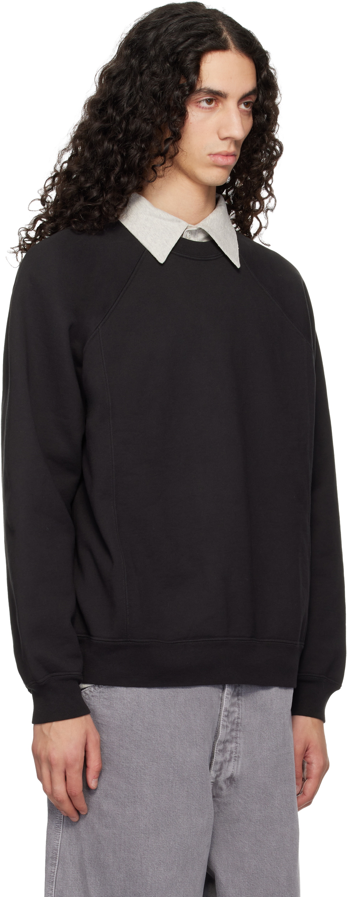 Lady White Co. Black Heavy Gusset Crewneck Sweatshirt