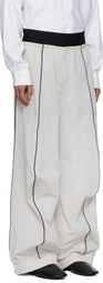 ALAINPAUL Grey Knee Shape Track Pants