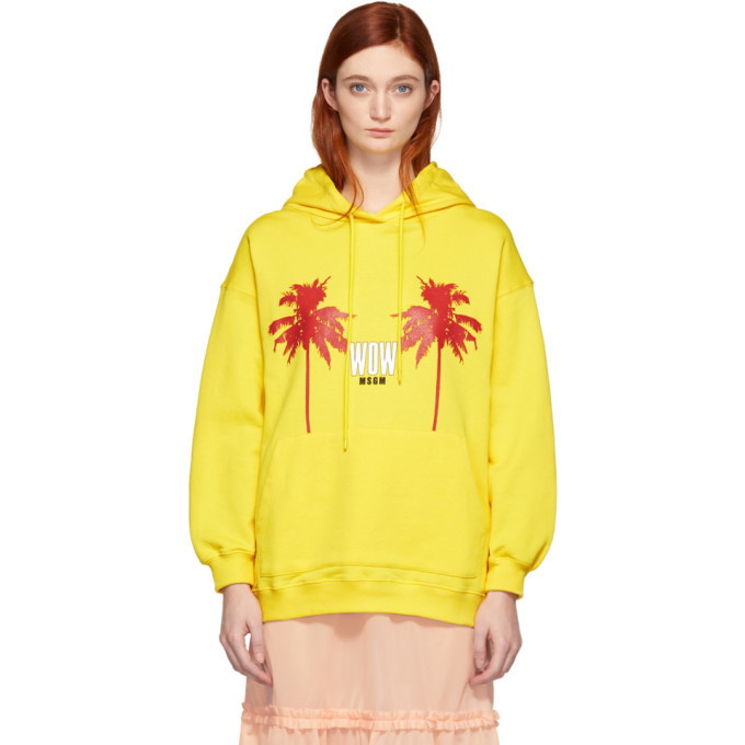 Photo: MSGM Yellow Palm Tree Hoodie