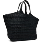 BALMAIN Black 'BALMAIN' Crochet Tote