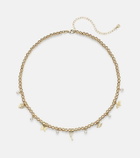Sydney Evan 14kt gold beaded pendant necklace with pearls