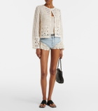 Frame Postcard crochet cotton cardigan