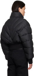 Mugler Black Bonded Puffer Jacket