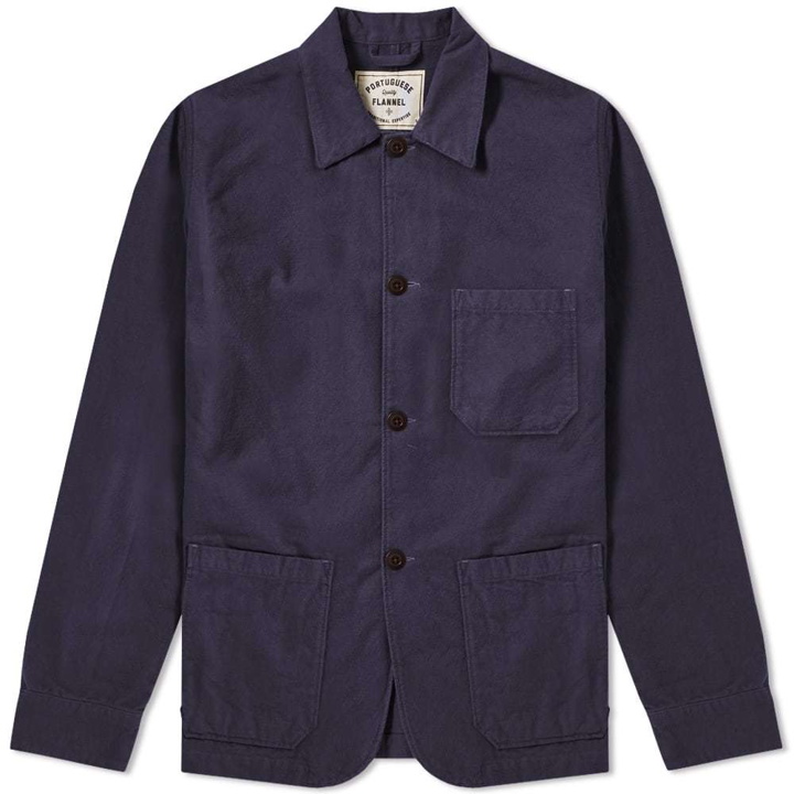 Photo: Portuguese Flannel Pinheiro Chore Jacket Blue