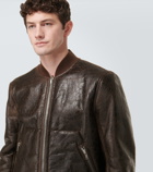 Rick Owens Leather and shearling jacket