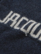 Jacquemus - Logo-Intarsia Alpaca-Blend Sweater - Blue