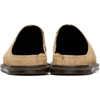 Dr. Martens Tan San Hairy Suede Mule Slip-on Loafers