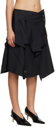 132 5. ISSEY MIYAKE Black Solid Skirt