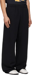 We11done Black 'WE11DONE' Curved Sweatpants