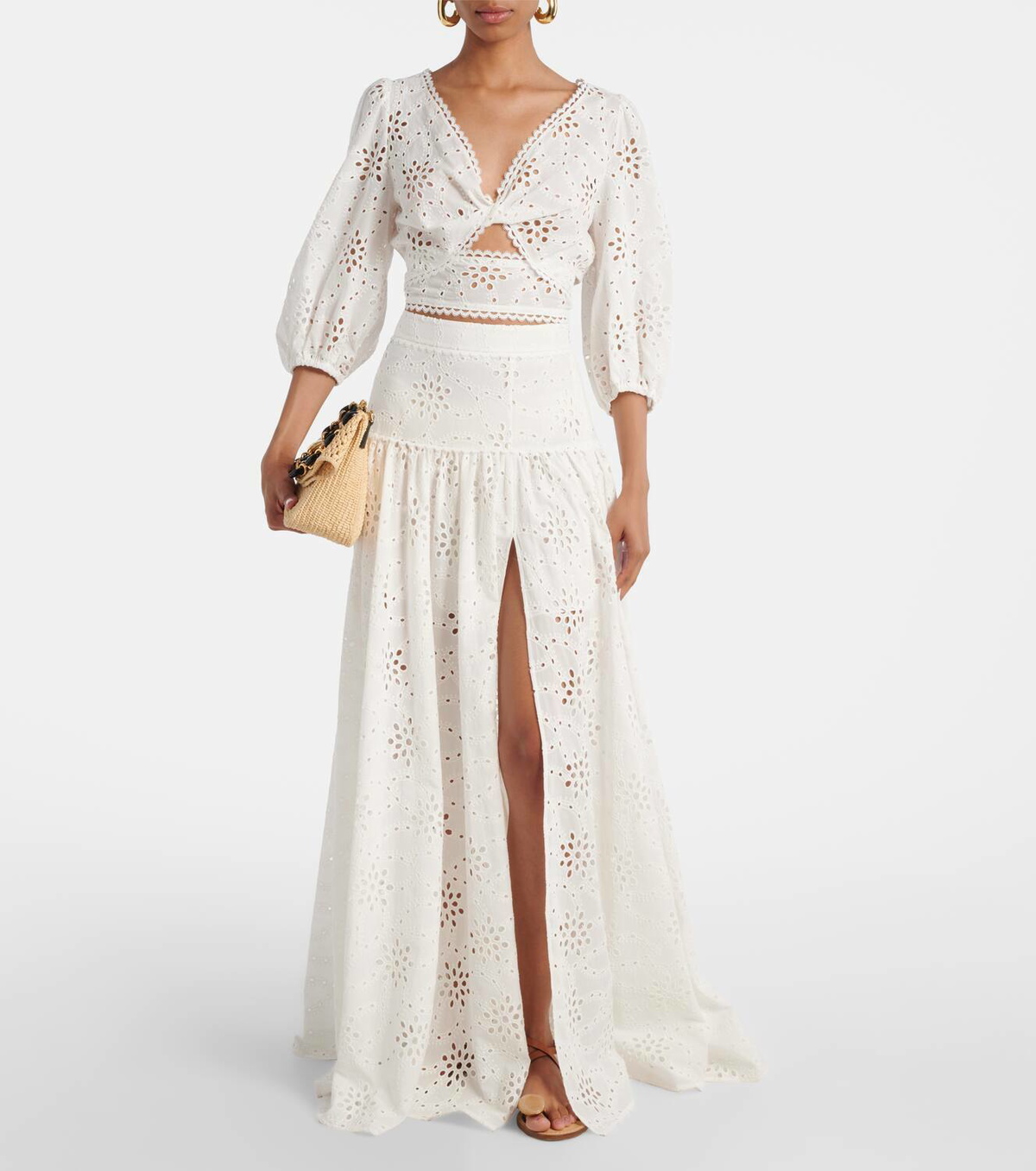 Alexandra Miro Broderie anglaise cotton crop top