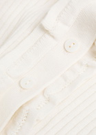 Paige Demetra Frilled Knit Cardigan White