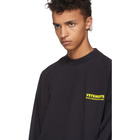 Vetements Black Long Sleeve Metal T-Shirt