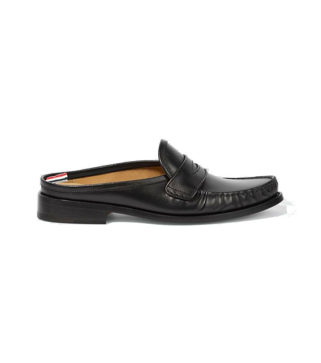 Photo: Thom Browne Leather penny loafer mules
