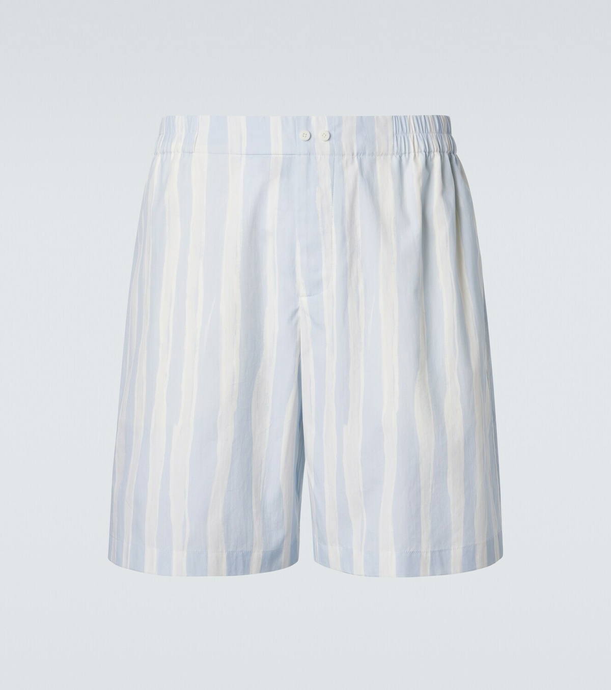 Jacquemus Caleçon striped cotton poplin shorts