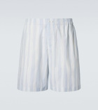 Jacquemus Caleçon striped cotton poplin shorts
