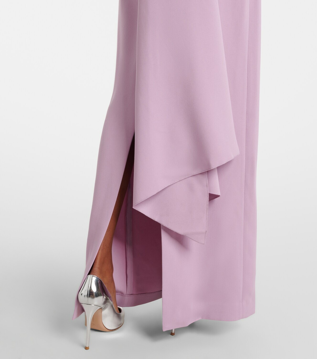 Solace London Demi asymmetric scarf-detail gown