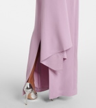 Solace London Demi asymmetric scarf-detail gown