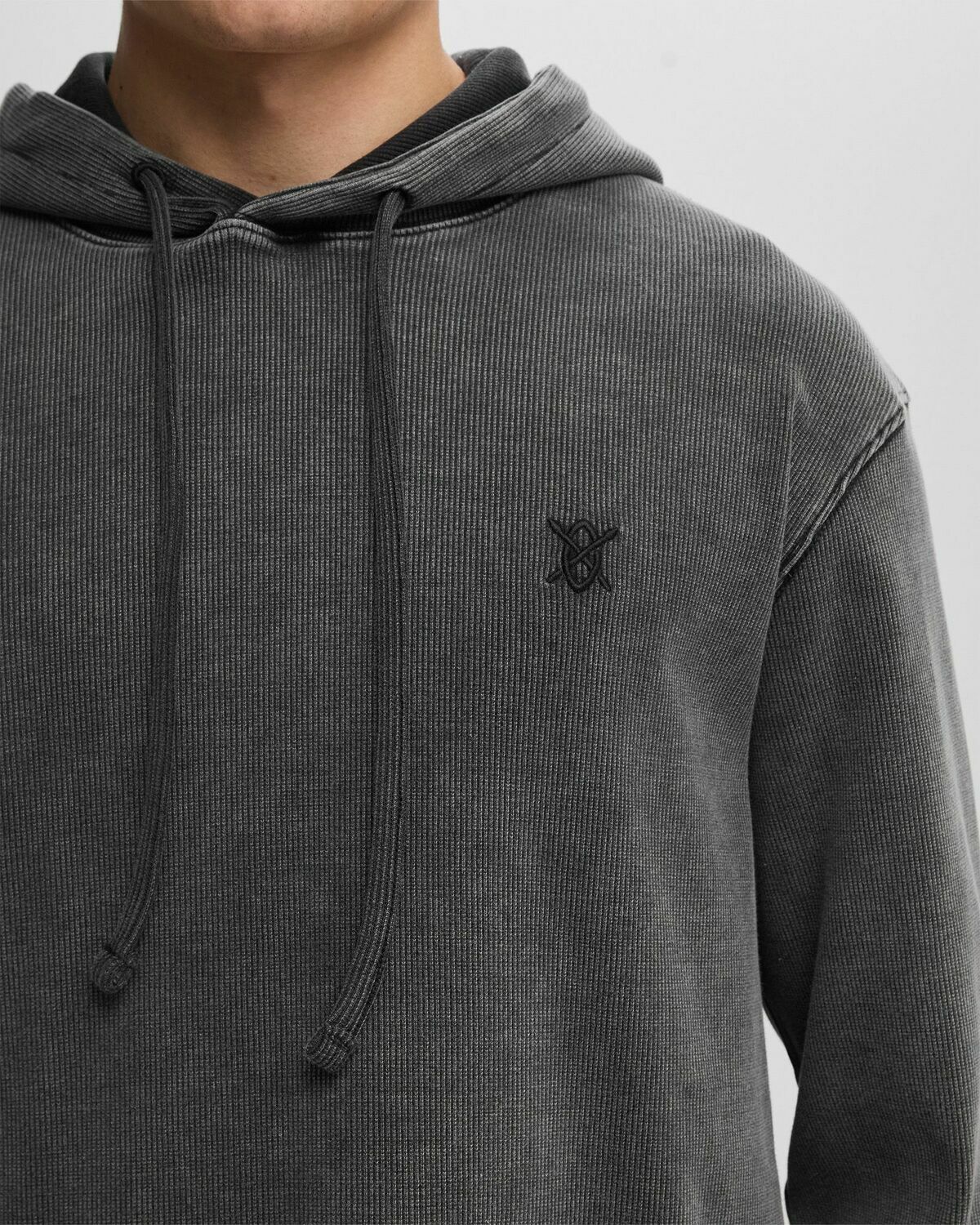 Daily Paper ZAWADI RIB HOODIE Black Mens Hoody