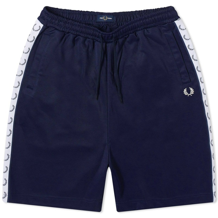 Photo: Fred Perry Men's Taped Tricot Shorts in Carbon Blue