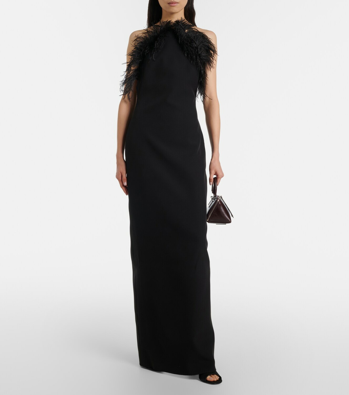 The Attico Feather-trimmed gown