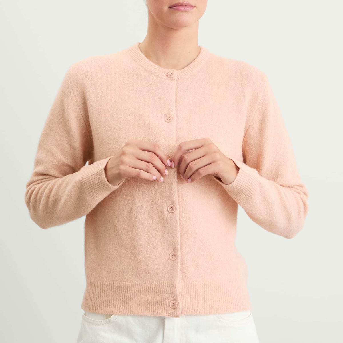 Samsøe Samsøe Women's Nor Short Cardigan in Cameo Rose