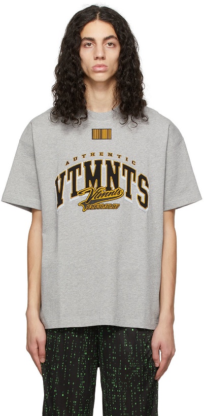 Photo: VTMNTS Grey & Gold College T-Shirt
