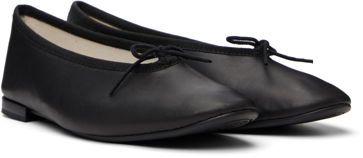 Repetto Black Lilouh Almond-Toe Ballerina Flats