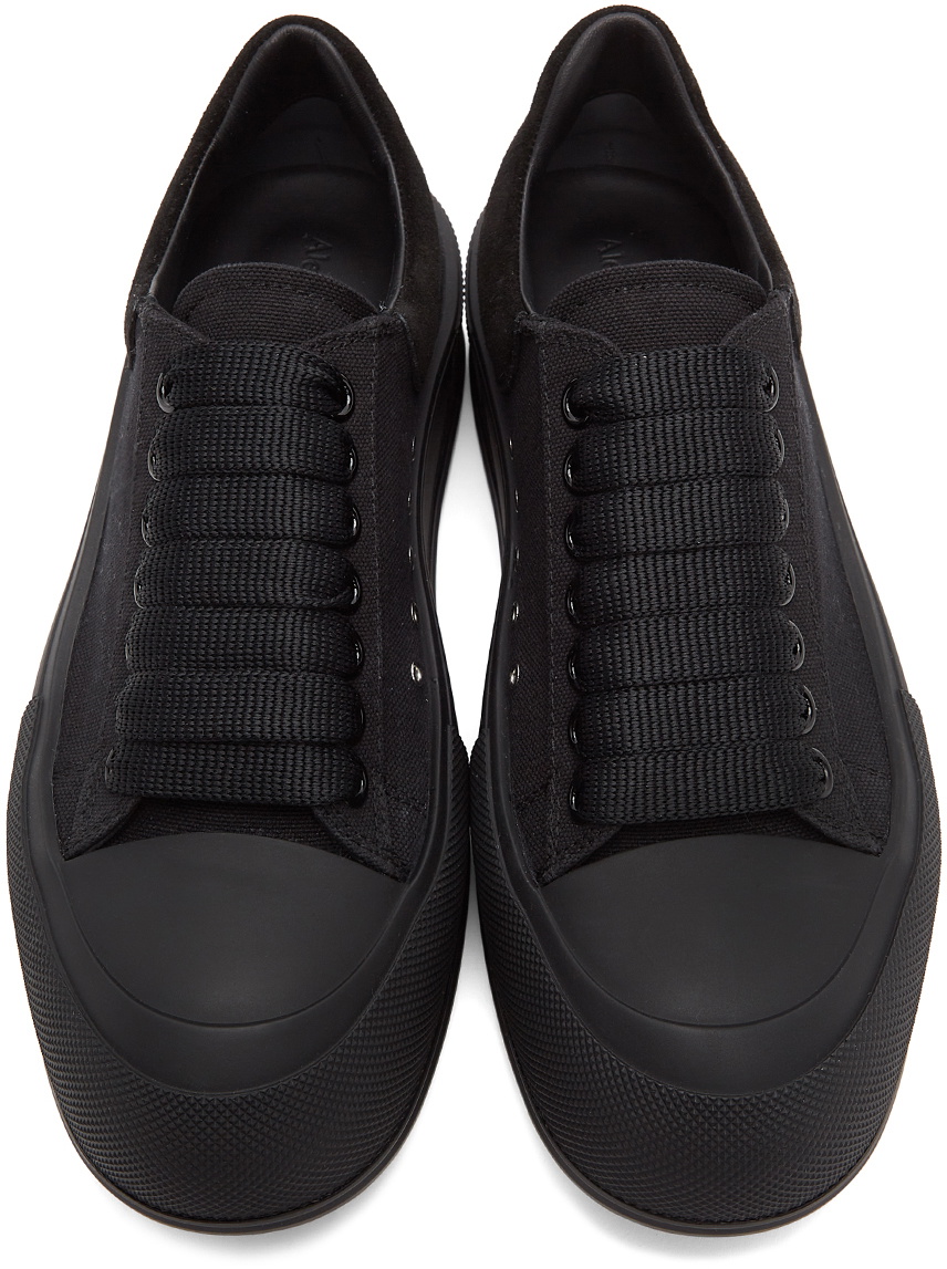 Alexander McQueen Black Deck Plimsoll Sneakers Alexander McQueen