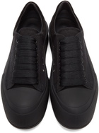 Alexander McQueen Black Deck Plimsoll Sneakers